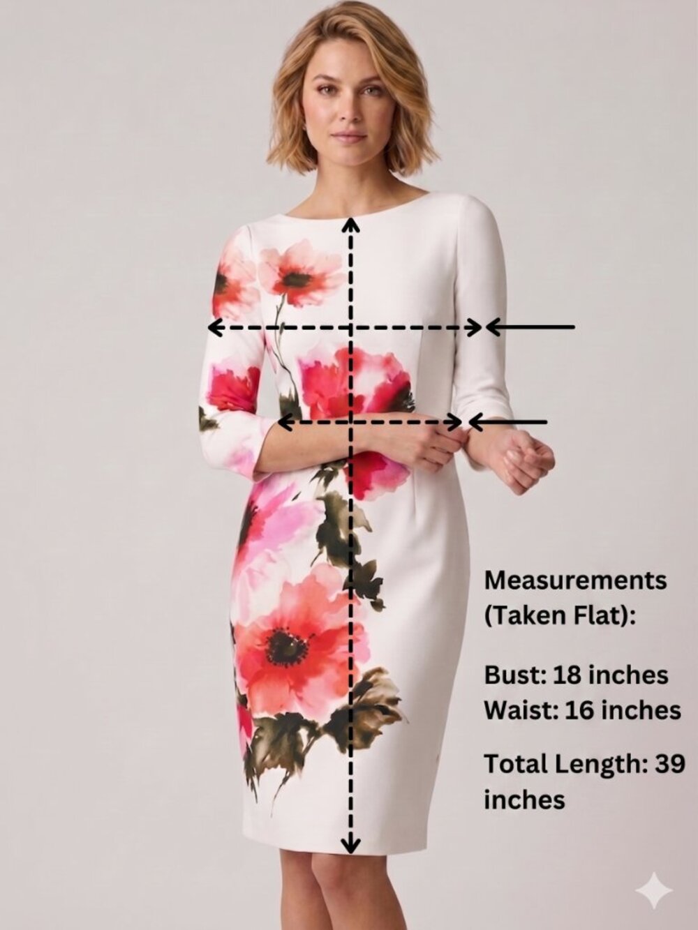 Rickie Freeman For Teri Jon Women White Floral-Print Scuba Dress Size 10 $480 - Picture 3 of 10